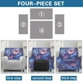 thumbnail image 6 of Xoenoiee Galaxy Butterfly Print Recliner Chair Covers Lazy Boy Recliner Covers with Pockets Stretch Velvet Couch Cover Slipcovers 4-Piece Furniture Protector for Dogs Cats, 6 of 7