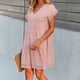 thumbnail image 4 of Vestido de manga corta de playa bohemio floral con mangas de hoja y cuello en V para mujer Fridja  bnh6046, 4 of 6