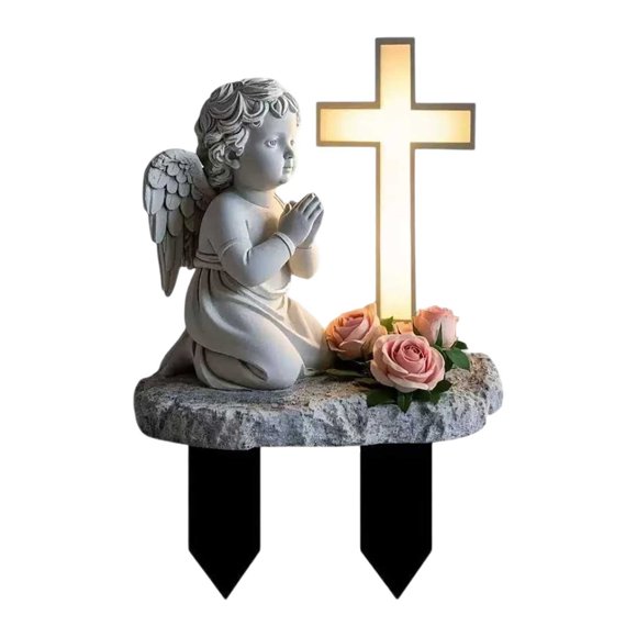 Angel Design 2D Acrylic Card Slot For Outdoor Garden And Yard Art Sign Holder Airport Wind Socks Nylon Heavy Duty Name Sticks Dog on Premises Sign Small Solar Address Signs for Modern Address Numbers