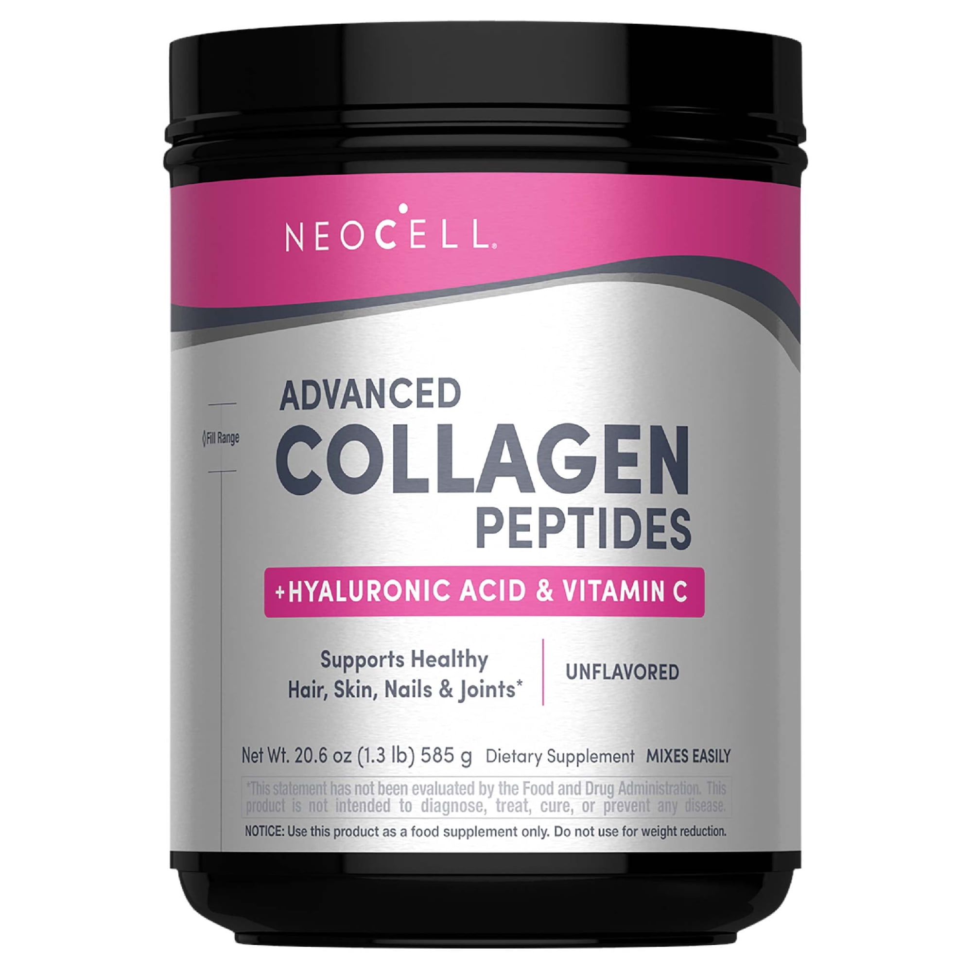 Super Collagen Powder with Vitamin C & Hyaluronic Acid | 12g Collagen per Serving | 20.6 Oz | by NeoCell