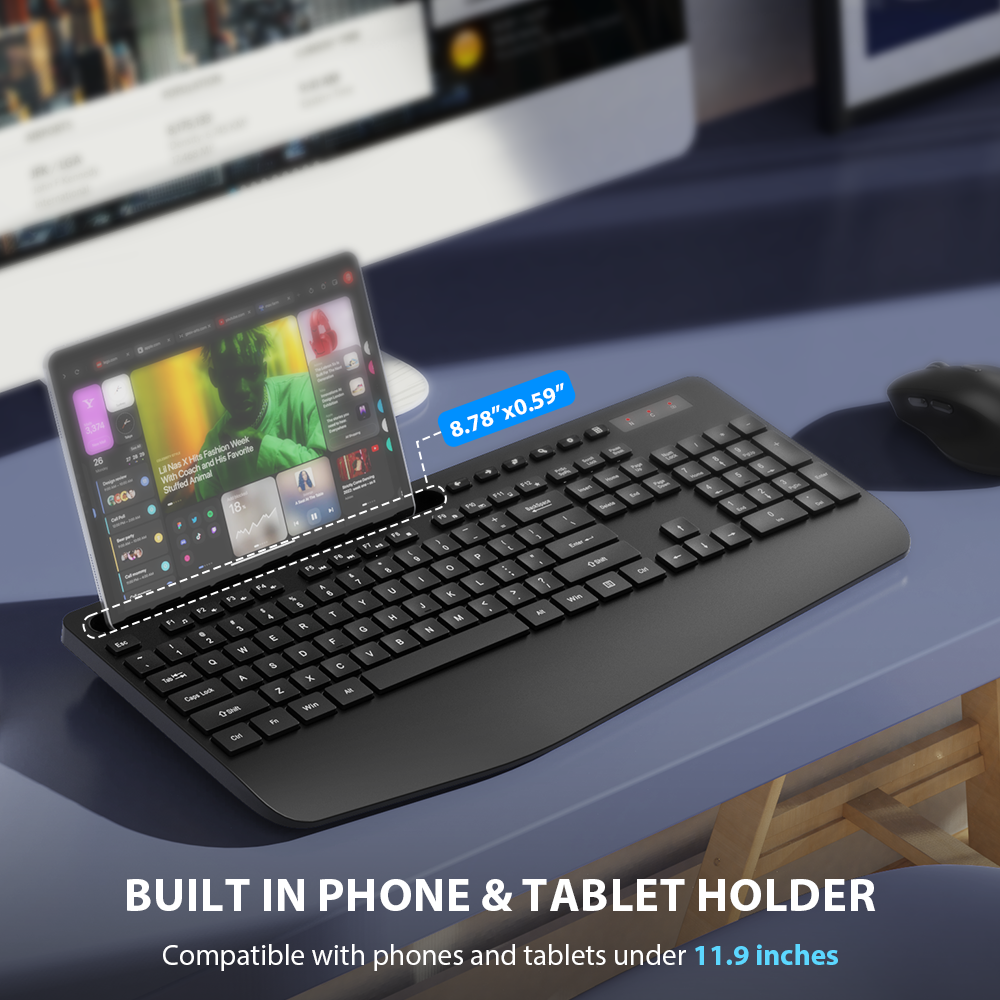 Wagpak Wireless Keyboard and Mouse Combo with Wrist Rest photo 8