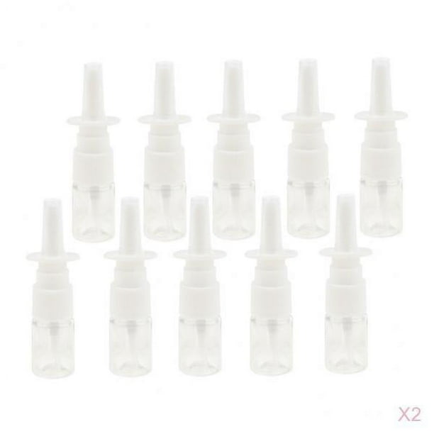 20 Piezas 5 Ml Mini Botellas de Spray Nasal de Plástico Sunnimix bomba de botella de spray nasal vacía