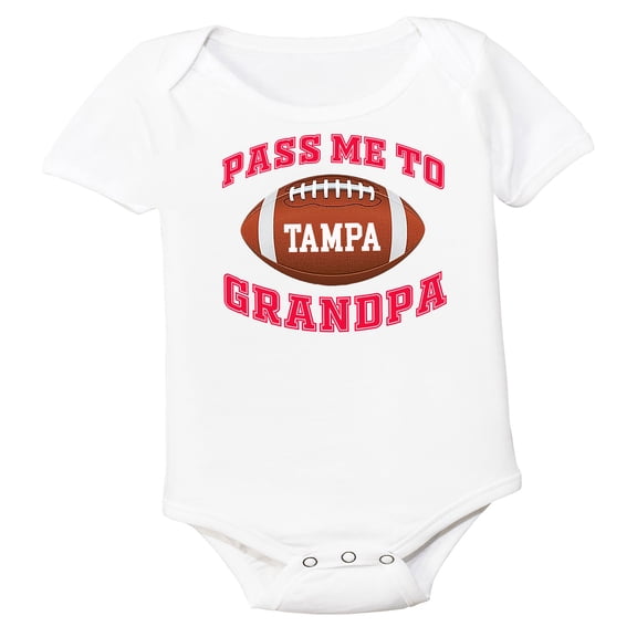 Future Tailgater Pass Me to GrandPa Baby Bodysuit for Tampa Bay Fans