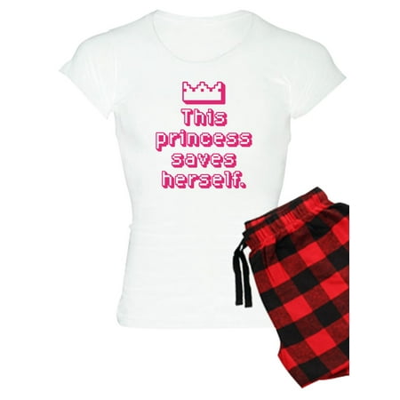 

CafePress - This Princess Saves Herself Pajamas - Women s Light Pajamas