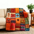 thumbnail image 3 of Gumesh Rhombus Flannel Throw Blanket - 39x59 Inch Soft & Cozy for Sofa and Bed, Machine Washable, 3 of 4