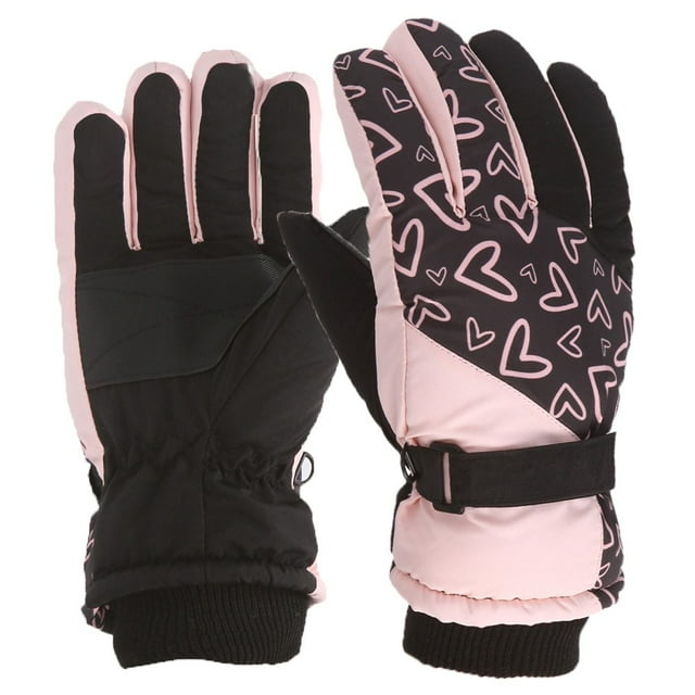 Winter Outdoor Boys Girls Skating Snowboarding Windproof Warm Gloves Perfect For 5 To 9 Years Old Kids