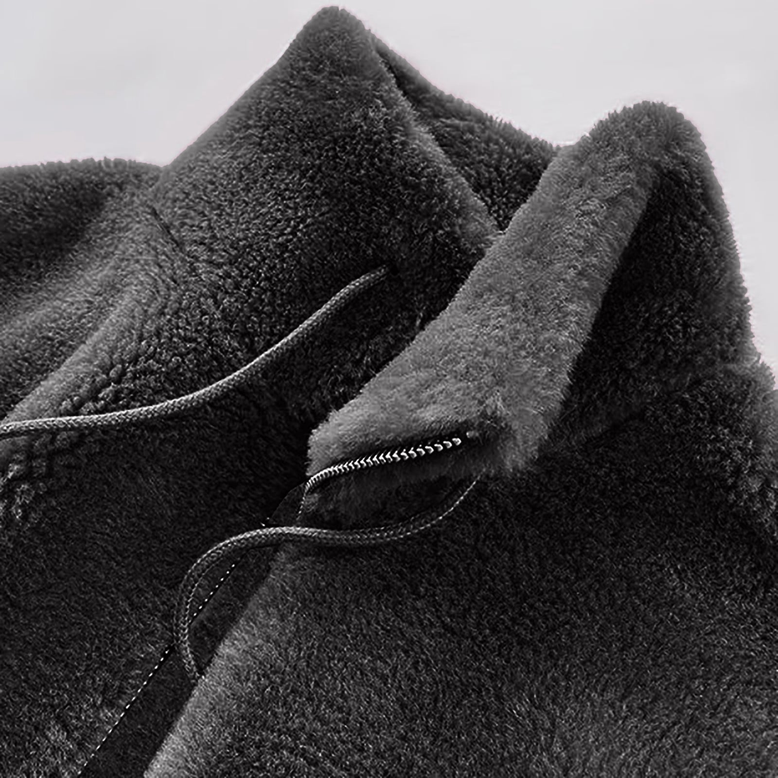 Plus Size Coats for Women 4X-6X Trendy Full Zipper Up Fleece Jackets Ladies Casual Solid Long Sleeve Stand Collared Warm Coat with Pockets