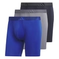 thumbnail image 1 of Calzoncillos tipo bóxer adidas para hombre, paquete de 3 unidades, azul real/gris/tinta Legend, 1 of 7