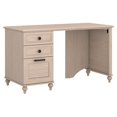 thumbnail image 1 of Kathy Ireland by Bush Single Pedestal Desk in White Volcano Dusk, 1 of 9