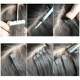 thumbnail image 2 of Perruques Noires Droites 45cm Bande en Extensions de Cheveux Sans Couture Perruque Humaine, 2 of 8
