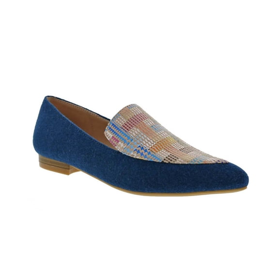 Bellini Ferris Women Flat Slip-on Shoe's In Blue Multi Wool