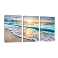 thumbnail image 1 of Cuadro Decorativo Tríptico Vertical Playa Mar Cancún Canvas Revolution Set De 3 Cuadros 25x38 cm, 1 of 5