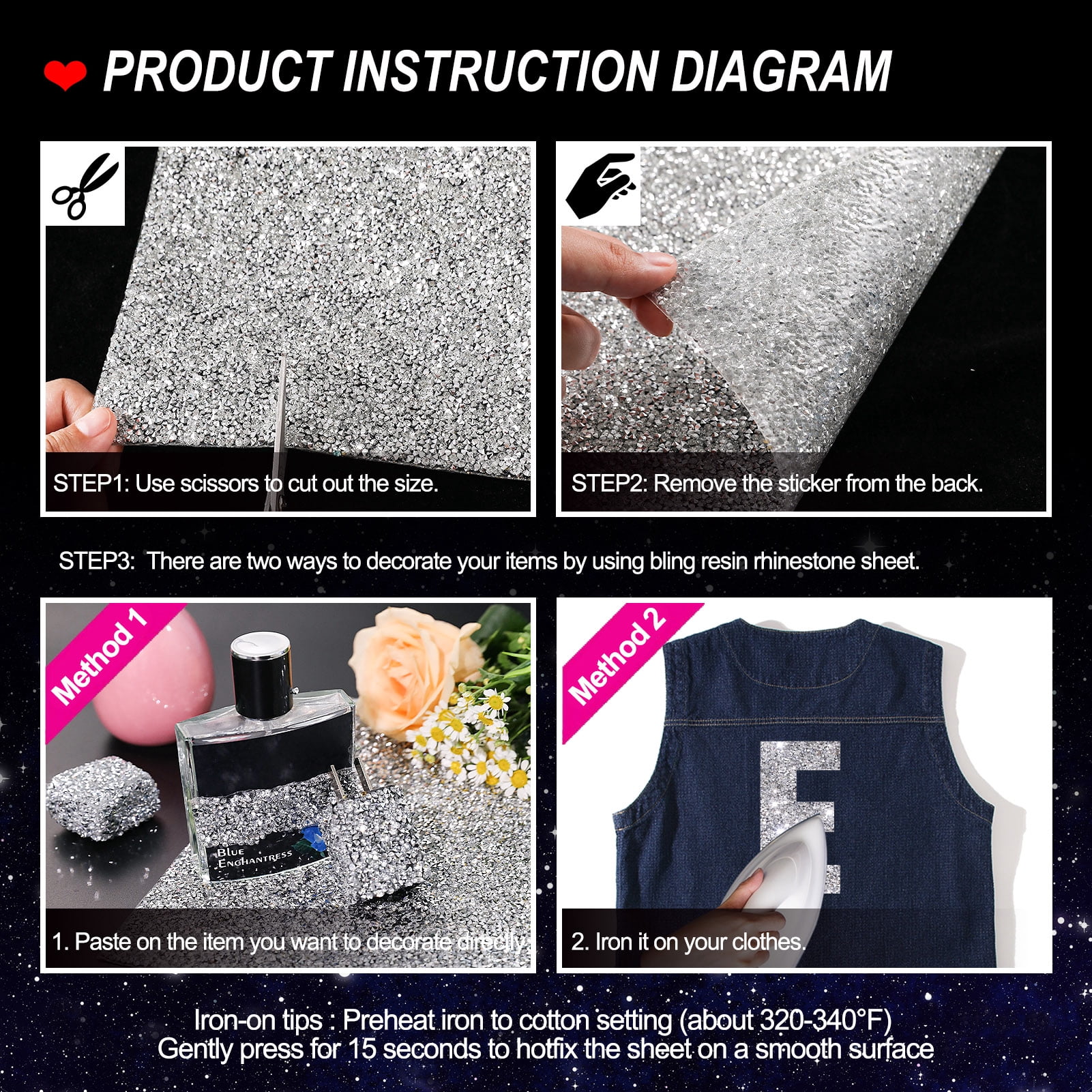 DIY Crystal Sheets Locacrystal Red Rhinestone Sticker Roll - DIY Bling ...