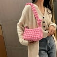 thumbnail image 2 of Pleated Shoulder Bag for Women Ruched Bubbles Cloud Crossbody Bag Lightweight Puffer Tote Bag Puffy Handbag Purse Commuting Bag, 2 of 5
