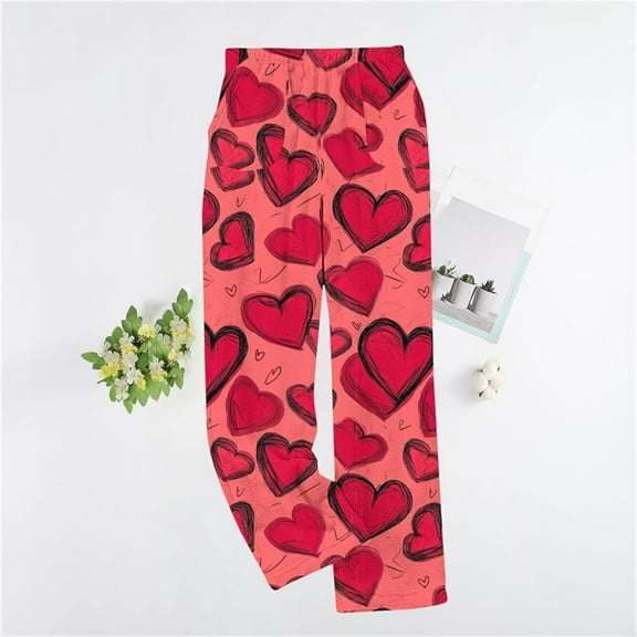 Vetsdori Flannel Pajamas Pants for Women Fleece Casual Pj Bottoms Soft Sleepwear Wide Leg Womens Lounge Pants Elastic Waist