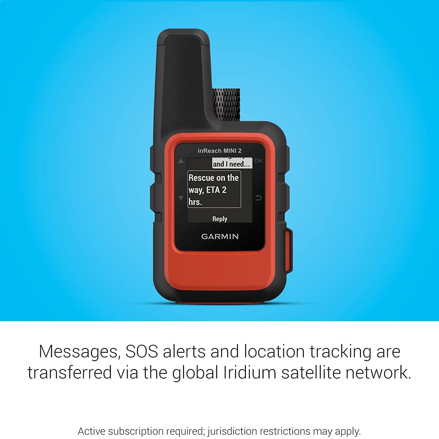 Garmin inReach Mini 2 Portable Satellite GPS Device with Accessory Bundle