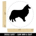 thumbnail image 2 of Rough Collie Dog Solid Self-Inking Rubber Stamp Ink Stamper - Sky Blue Ink - Medium 1 Inch, 2 of 7