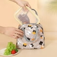 thumbnail image 4 of Clearance! Fdelink Bento Packet Lunch Bag Insulated Lunch Box Women's Lunch Tote with Front Pocket Reusable Insulated Bag Women's Lunch Box Men's Work Picnic, 4 of 5