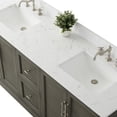thumbnail image 3 of Vanity Art 72 x 22 x 34 in. Double Sink Bathroom Vanity with Quartz Top & Backsplash, Silver Gray, 3 of 10