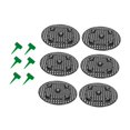 thumbnail image 2 of jinwen 6 Pieces Plant Level Pot Elevator Base Black Round Tray Planter Saucer Riser 30cmx2cm, 2 of 9