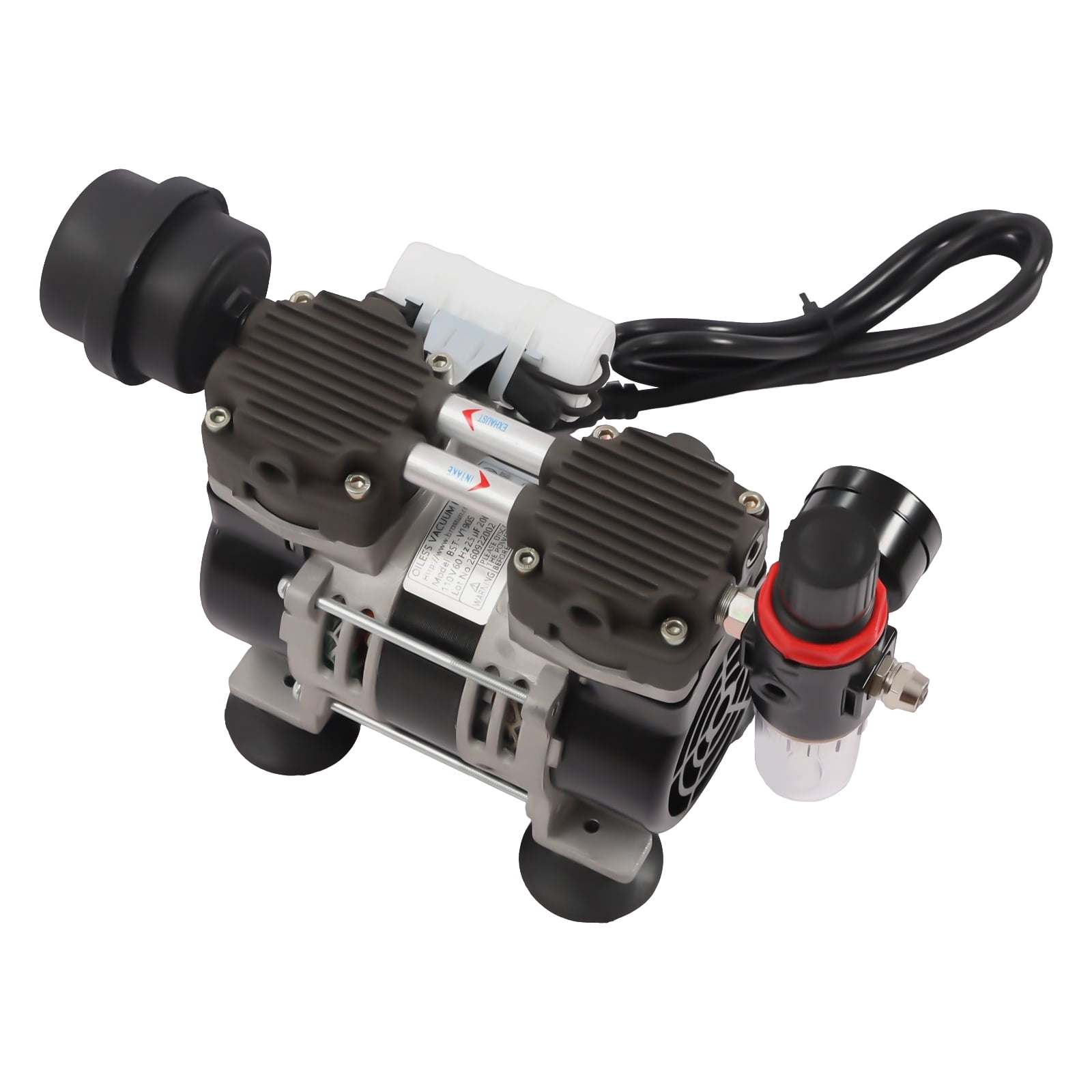 Miumaeov Lab Diaphragm Vacuum Pump, Oil Free Oilless Medical Pump, 95Kpa Air Pump with Air Filter (200W)