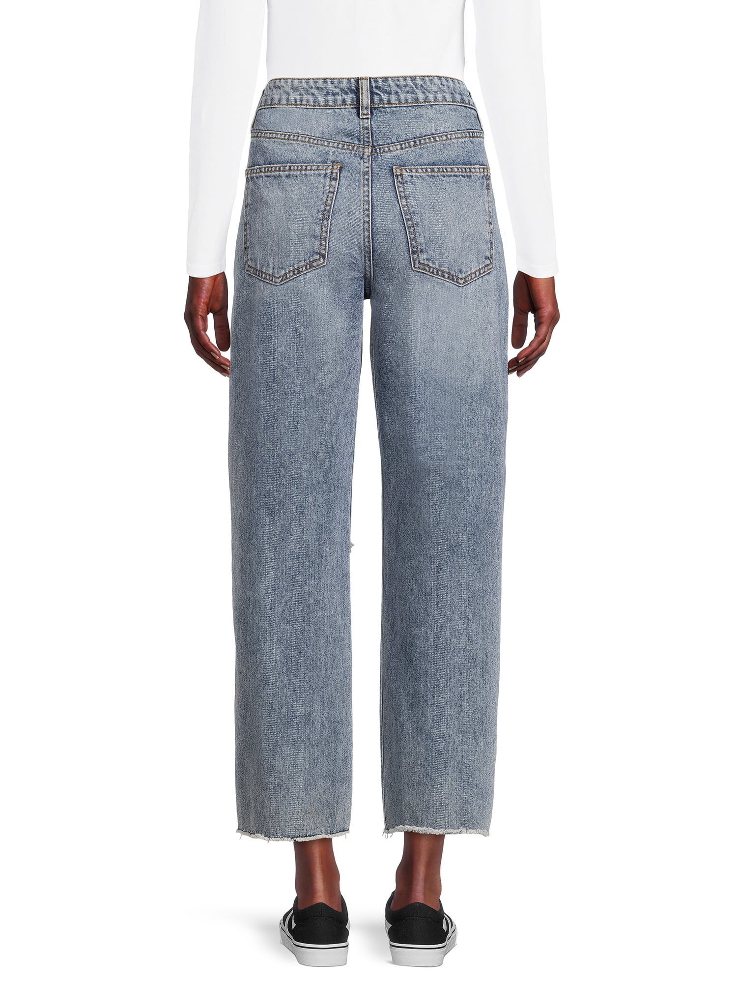 Vanilla Star Women's Juniors Low Rise Baggy Jeans