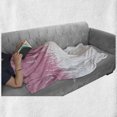 thumbnail image 6 of Pink Soft Flannel Fleece Blanket, Field Farm Life Inspired Scene Cut into Half with Bushes and Wheat Art Print, Cozy Plush for Indoor and Outdoor Use, 70" x 90", Hot Pink and White, by Ambesonne, 6 of 6