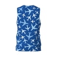 thumbnail image 3 of Gaeub Airplanes in the Sky Men's Mesh Basketball Jersey, Quick-Drying Sleeveless Top S-4XL, Loose Muscle Tank Top -3X-Large, 3 of 9