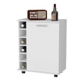 thumbnail image 6 of FM FURNITURE Rawlins Bar Cart whit Two Shelves White Engineered Wood, 6 of 6