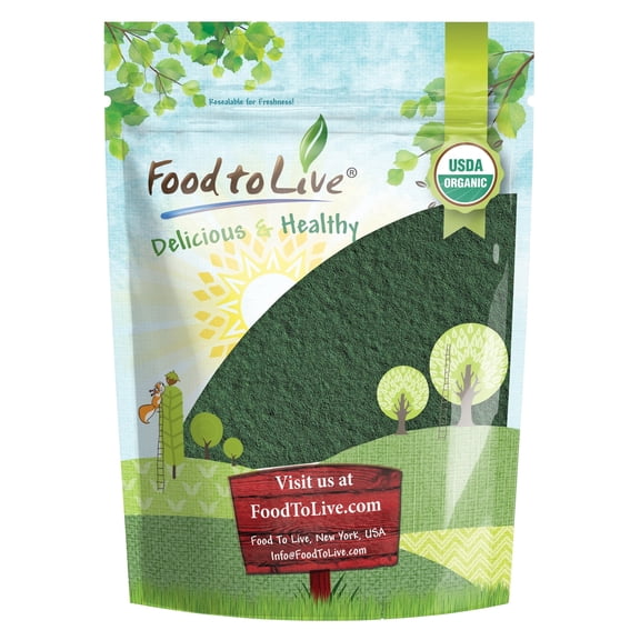 Organic Chlorella Powder, 0.5 Pounds — Non-GMO, Raw, Vegan, Kosher — by Food to Live