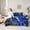 Blue 02, variant on Homewish Jungle Wolf Family Twin Bedding Sets 7-Piece for Adult, Blue Rose Flower Floral Bedding Comforter Set, Western Bohemian Style Reversible Sheet Sets, Lightweight Room Decor