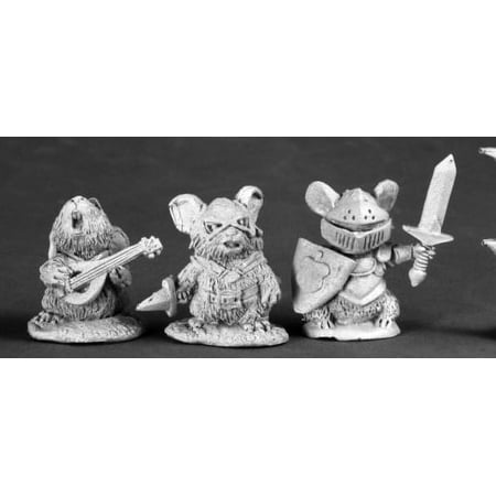 Mousling Heroes Bard Thief Knight Miniature 25mm Heroic Scale Dark Heaven Legends Reaper Miniatures