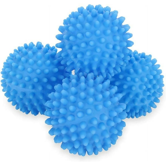 4 Pcs Blue Dryer balls, Reusable Tumble Dryer Dryerballs Fabric Softener Ball for Washing Machine Laundry