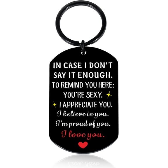 Anniversary Couple Gifts for Boyfriend, Girlfriend, Romantic Gifts for Her Him I Love You Gift for Wife Husband One Year Anniversary Keychain Valentine's Day Basket for Him
