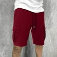 thumbnail image 3 of lmcalzta Mens Shorts Casual Drawstring Elastic Waist Running Workout Gym Shorts with Multi Pockets, 3 of 6