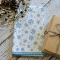 thumbnail image 5 of Winter Let it Snow Snowman Kitchen Dish Towel Set of 2, Blue Snowflakes Chickadee Hand Drying Baking Cooking Cloth, Christmas Tree Pine Cones Holiday Decor Home Decorations 18 x 26 Inch, 5 of 6