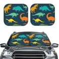thumbnail image 2 of Daiia Hand Drawn Seamless 2PCS Car Windshield Sun Shade, Foldable Sun Shield for Car Front Window, Auto Sun Blocker Visor Protector Universal for Truck SUV Pickup-Small, 2 of 7