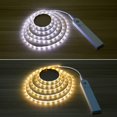 thumbnail image 3 of LED strip light  Waterproof LED Rope Lights Automatic Sensor Strip Lights for Bedroom Battery Operated Power Saving Auto-Turns On And Off Lights for Kitchen Room，White Lights 1m, 3 of 5