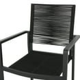 thumbnail image 4 of Noble House Blan 7 Piece Aluminum Patio Dining Set in Black and Gray, 4 of 10
