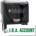 thumbnail image 1 of Large Self-Inking Ira Account Stamp, Trodat Printy 4913, Press and Print Stamping, Impression Size 7/8" x 2-1/4", Up to 10,000 Impressions - Green Ink, 1 of 1