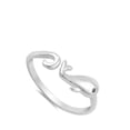 thumbnail image 4 of Open Whale Fish Swirl Ring .925 Sterling Silver Band Jewelry Female Male Unisex Size 5, 4 of 4