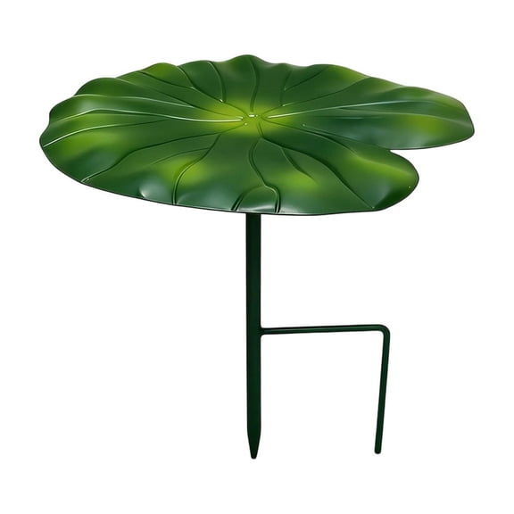 Leaf Shaped Metal Garden Stake Outdoor Yard Art Ornament Green Metal Leaf Decoration for Patio Backyard Potted Plants