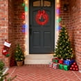 thumbnail image 4 of LED Christmas Wreath with Warm Lights Battery Operated Glowing Hanging Wreath for Front Door Wall Indoor Outdoor Holiday Xmas Decorations Home Festive Decor, 4 of 5