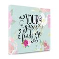 thumbnail image 2 of Tangletown Fine Art 'Your Grace Finds Me Floral' Textual Art on Wrapped Canvas, 2 of 2