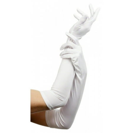 Long Gloves Adult Costume Accessory White