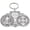 Silver, variant on Saint Benedict Medal Wall Decor Keychain, Vintage Alloy Religious Charm