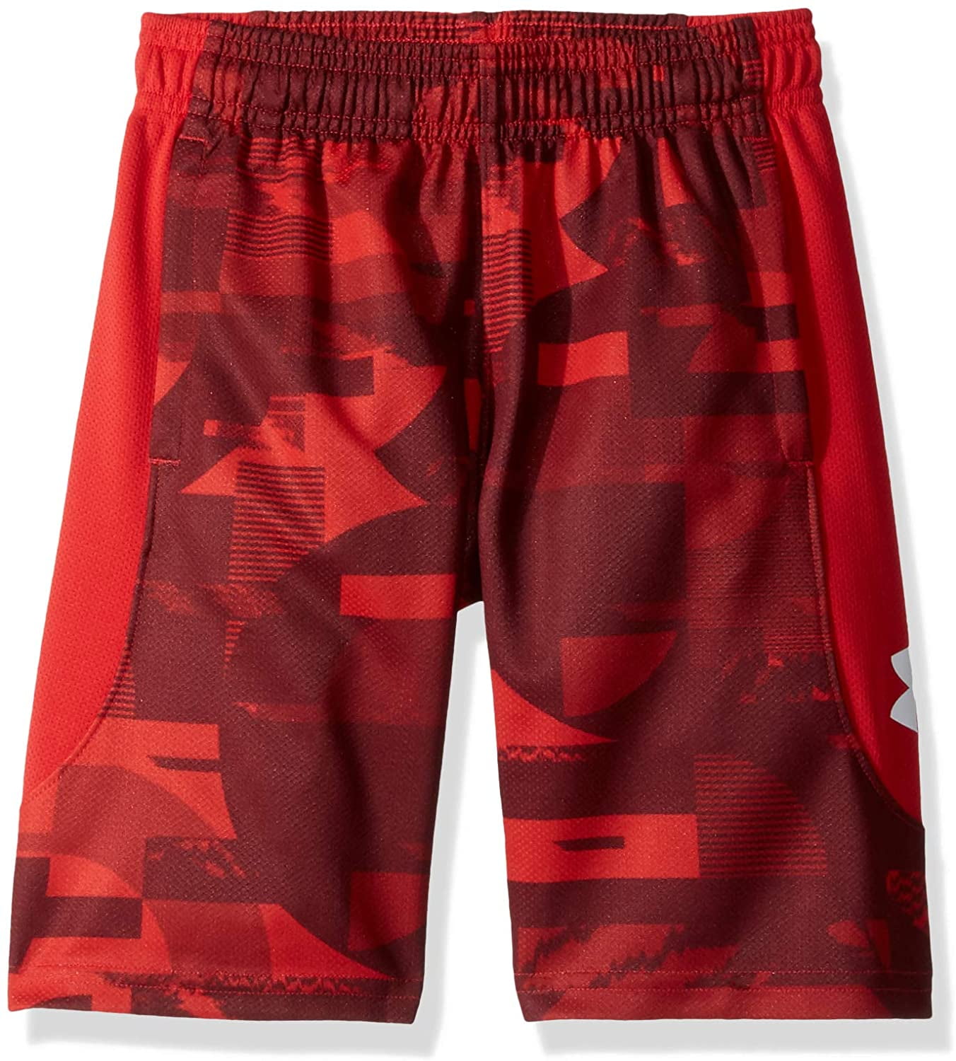 Under Armour Boys Baseline Short, Red (600)/White, Youth XSmall