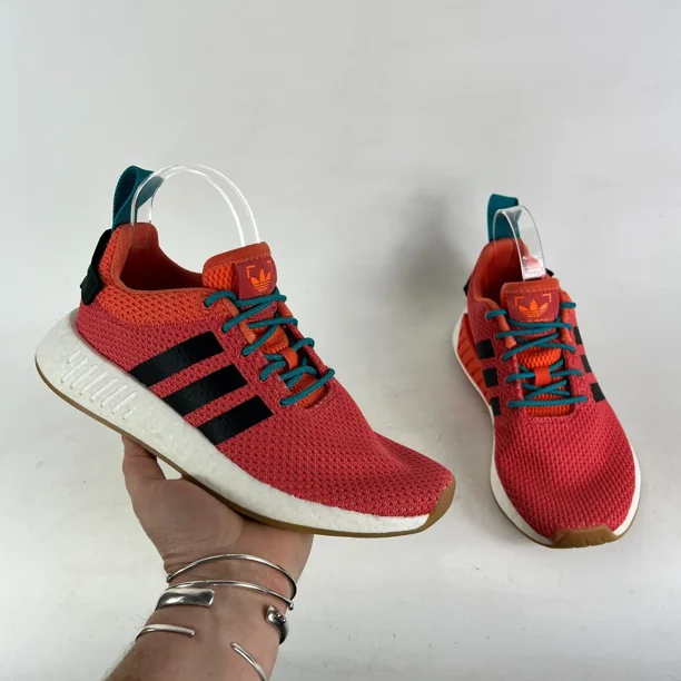 Adi-das NMD R2 Sneakers Men's 6.5 Red Lace Up Low Top Athletic Running Shoes