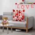 thumbnail image 2 of Valentines Day Pillow Covers 18x18 Set of 4 Red Kisses Throw Pillow Covers Home Outdoor Sofa Couch Cushion Covers Wedding Anniversary Pillow Covers Love Heart Pillow Cases 18by18, 2 of 6