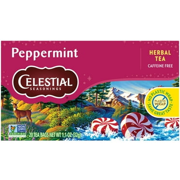 Celestial Seasonings Peppermint Caffeine-Free Herbal Tea Bags (20 Count)